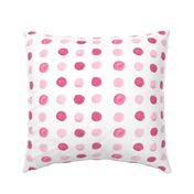 Raspberry Watercolor Polka Dots