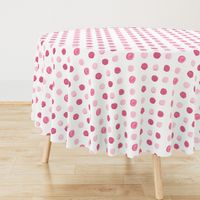 Raspberry Watercolor Polka Dots