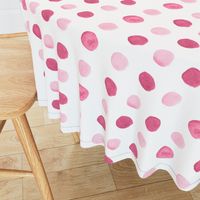 Raspberry Watercolor Polka Dots