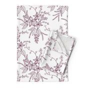 Holiday Vintage Flowers (Toile de Jouy)