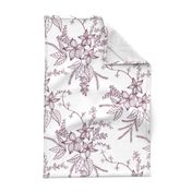 Holiday Vintage Flowers (Toile de Jouy)