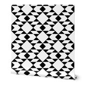 Black on White Geometric Design 