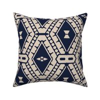 Tribal Geometric in Blue and White