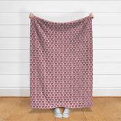 Cute pink retro style grizzly winter bear illustration pattern