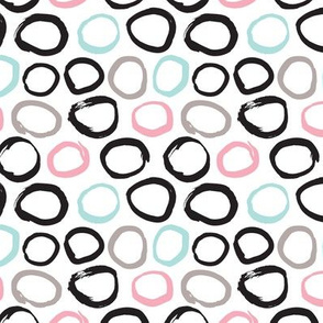 cute pastels girls raw circle geometric abstract illustration fabric