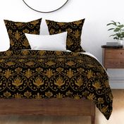 Gothic Damask ~ Cologne ~ Gold and Black