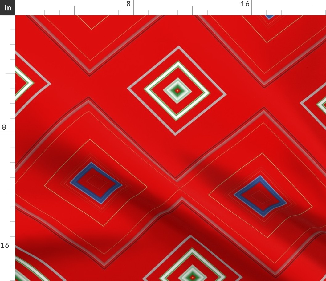 Red_Diamond_Geometric Pattern