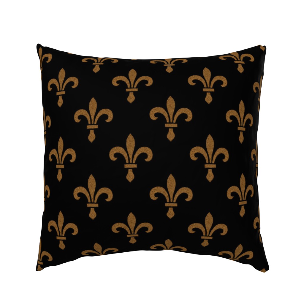 14th Century Fleur De Lys ~ Gold and Black 