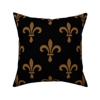 14th Century Fleur De Lys ~ Gold and Black 