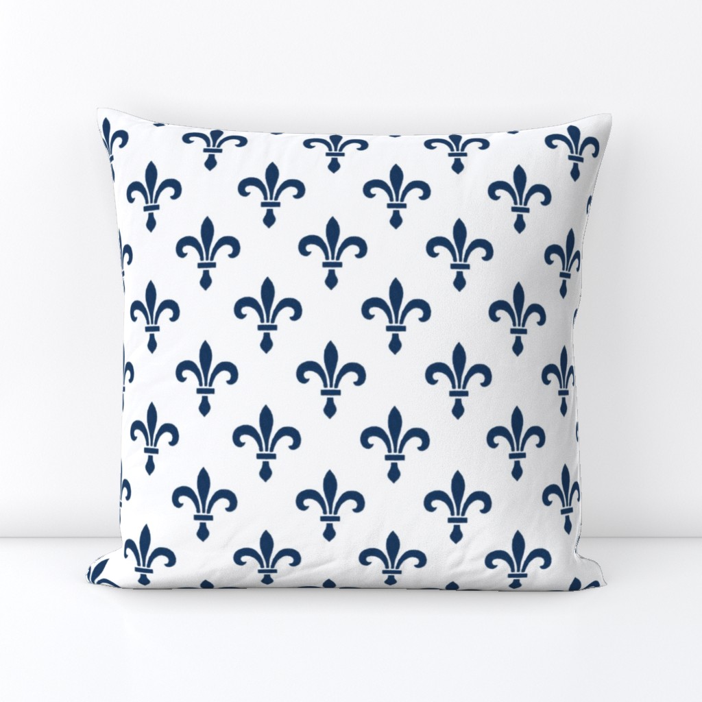 14th Century Fleur De Lys ~ Lonely Angel Blue and White 