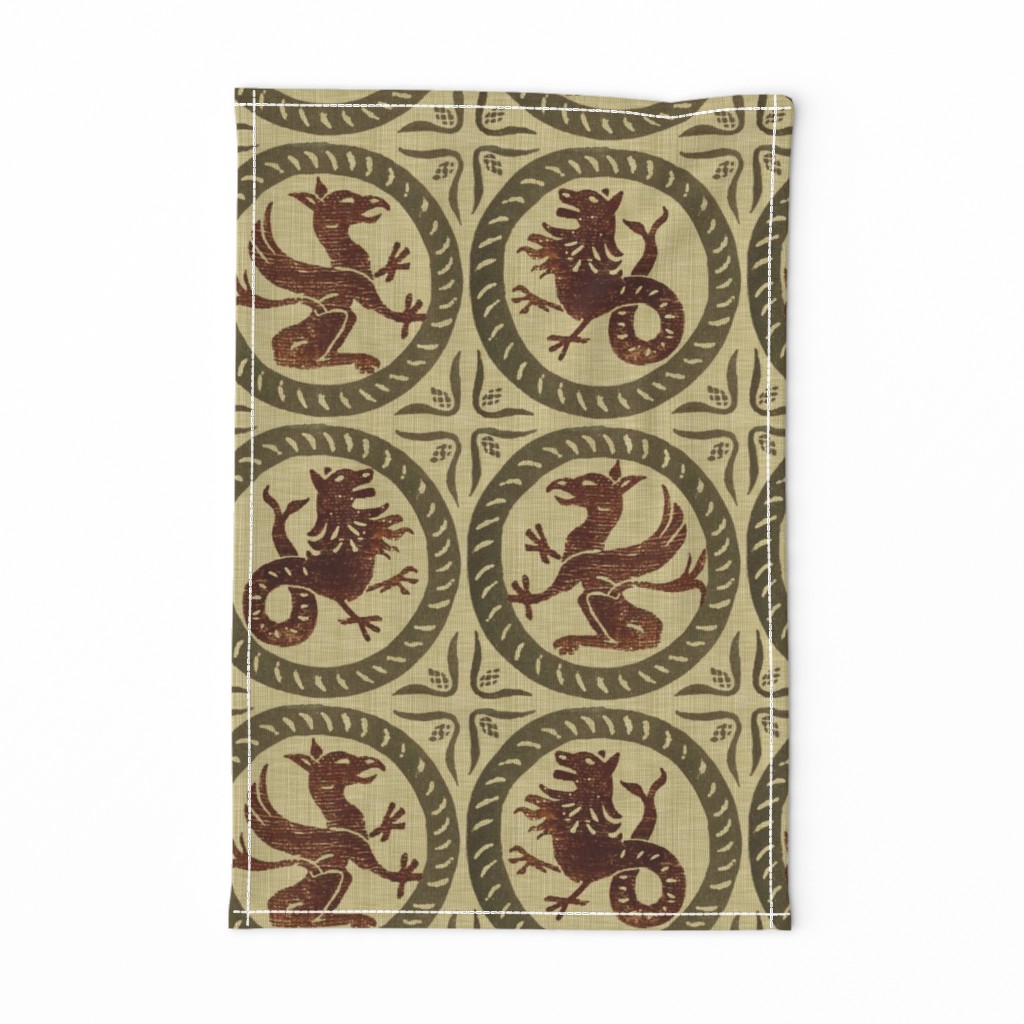 13th Century Dragon Tile 