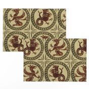 13th Century Dragon Tile 