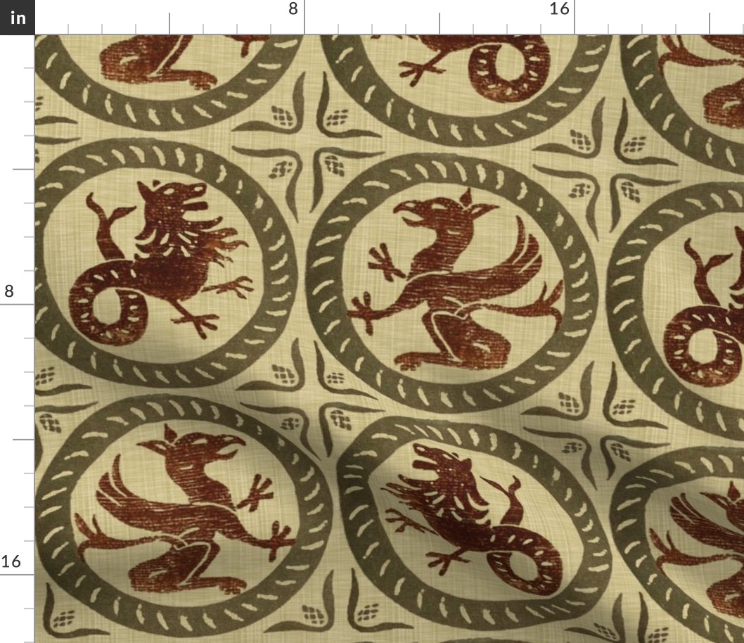 13th Century Dragon Tile 