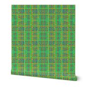 THE FUN AND FUNNY GRID PLAID Very Green