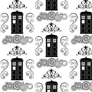 Police Box Damask Small