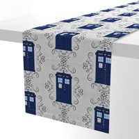 Police Box Damask Linen Large