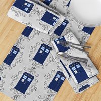 Police Box Damask Linen Large