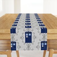 Police Box Damask Linen Large