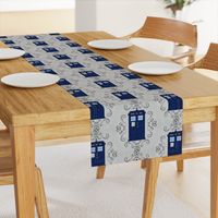 Police Box Damask Linen Large