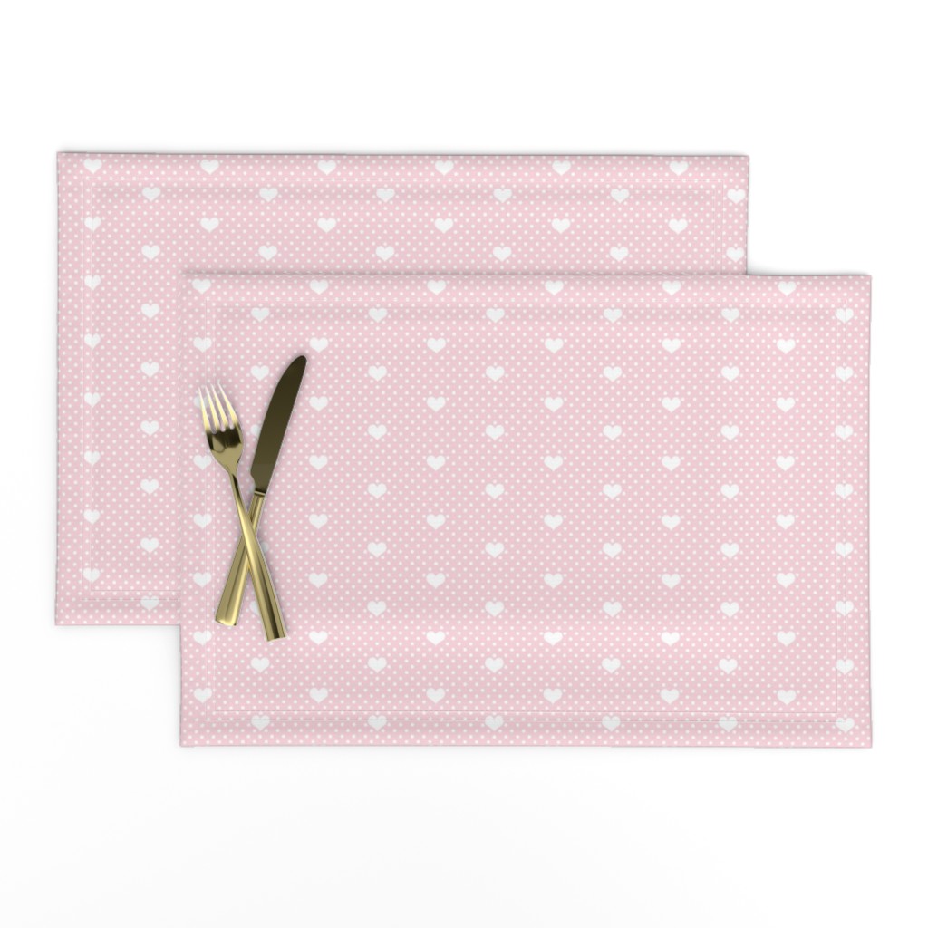 Polka Dot Heart Rose Pink