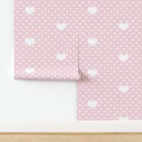 Polka Dot Heart Rose Pink