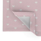 Polka Dot Heart Rose Pink