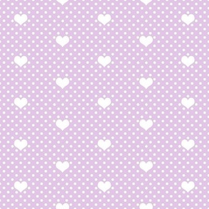 Polka Dot Heart in Lavender Mist