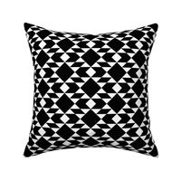 White on Black Geometric Design