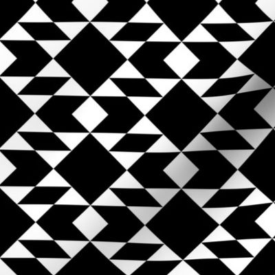 White on Black Geometric Design