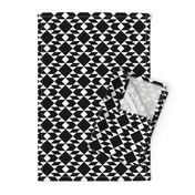 White on Black Geometric Design