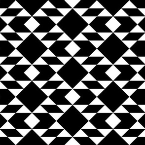 White on Black Geometric Design