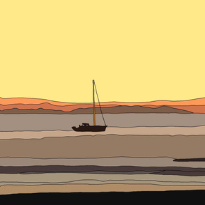 Sunset Sailboat