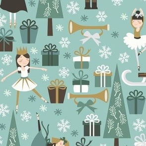 the nutcracker in teal