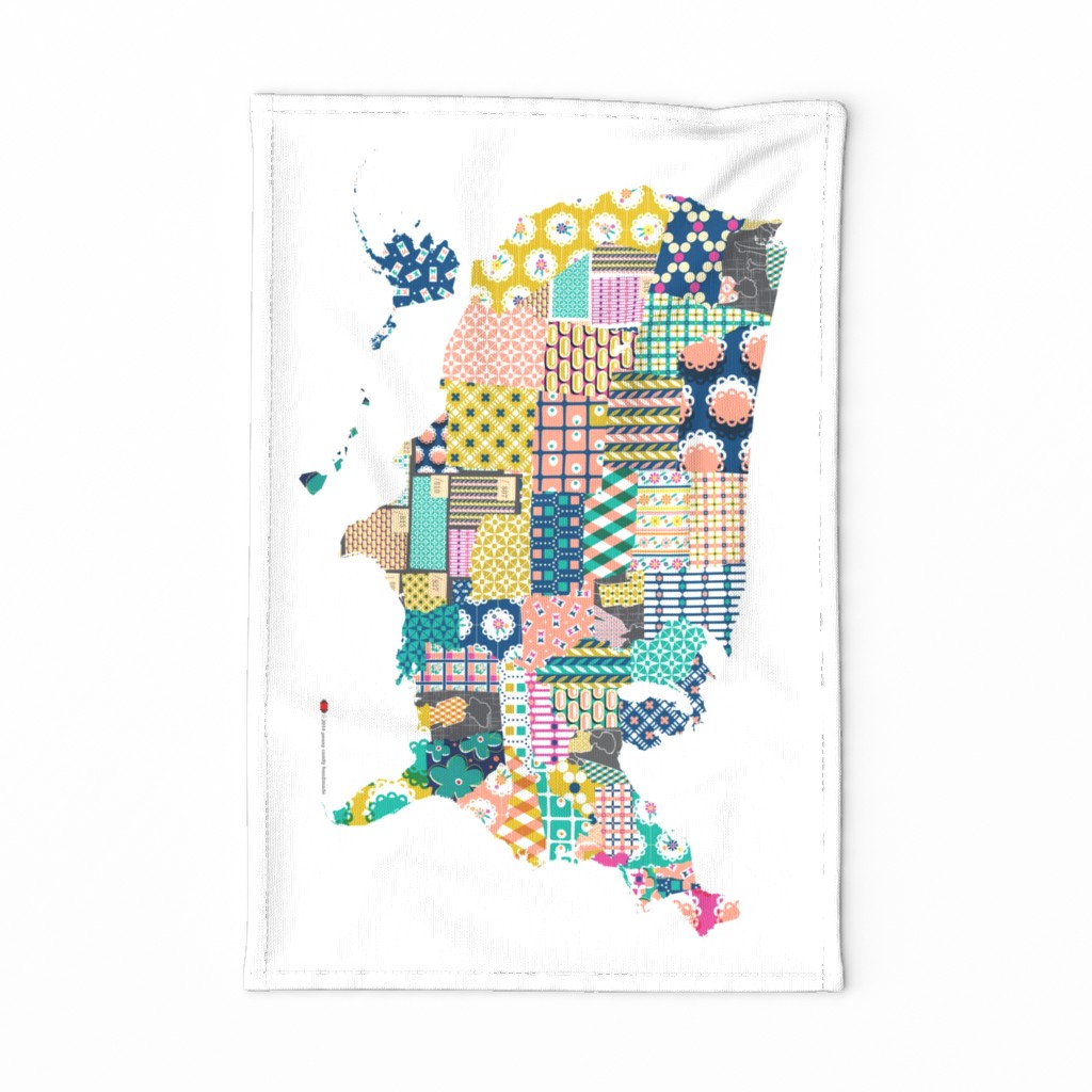 DeKalb U.S. Map Tea Towel & Wall Hanging