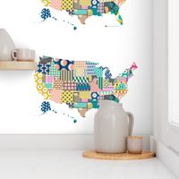 DeKalb U.S. Map Tea Towel & Wall Hanging