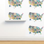 DeKalb U.S. Map Tea Towel & Wall Hanging