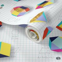 Sparkle Geometry* (Show Your Work) || colorful 3D objects & sequins