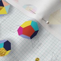 Sparkle Geometry* (Show Your Work) || colorful 3D objects & sequins