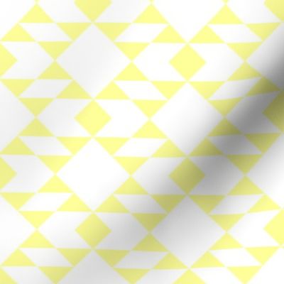 Lemon on White Geometric Design 