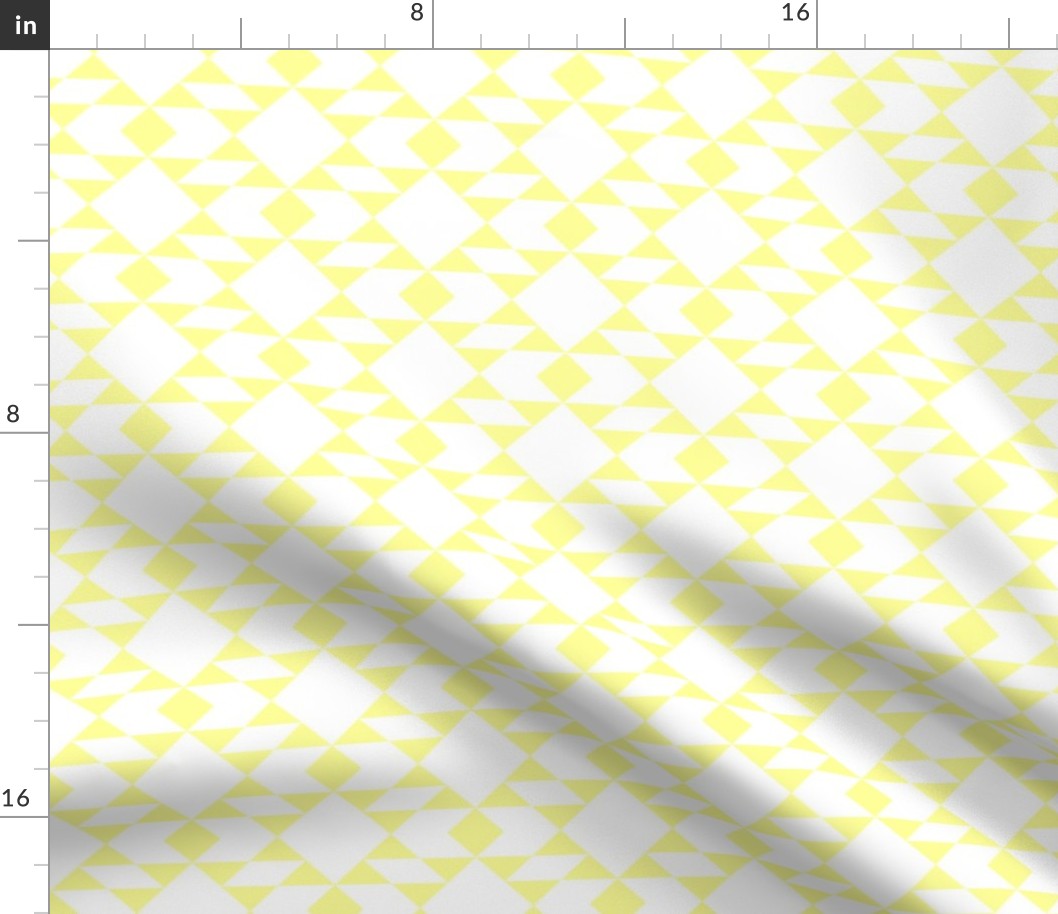 Lemon on White Geometric Design 