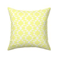 White on Lemon Geometric Design 