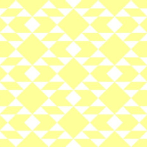 White on Lemon Geometric Design 