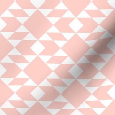 White on Peach Geometric Design