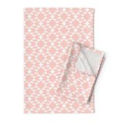 White on Peach Geometric Design