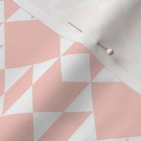 White on Peach Geometric Design