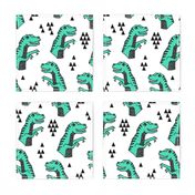 dinosaur fabric // dino kids nursery baby geometric triangles baby dino t rex