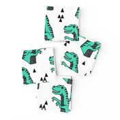 dinosaur fabric // dino kids nursery baby geometric triangles baby dino t rex