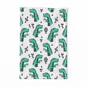 dinosaur fabric // dino kids nursery baby geometric triangles baby dino t rex