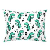 dinosaur fabric // dino kids nursery baby geometric triangles baby dino t rex