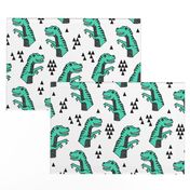 dinosaur fabric // dino kids nursery baby geometric triangles baby dino t rex